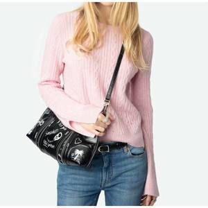 NEW ZADIG & VOLTAIRE jonasson crew neck sweater in boudoir